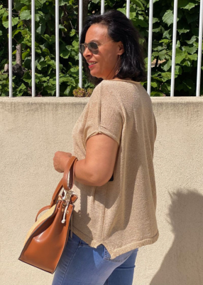 Top Penelope irisé