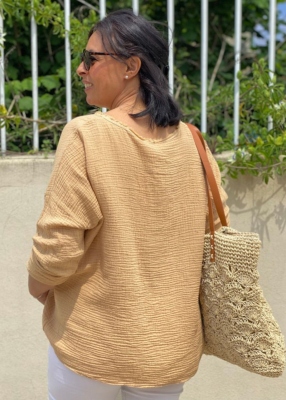 Top Elisa gaze de coton Laly