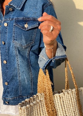 Veste en jean Ange grande taille 