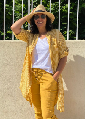 Chemise longue rayée Francesca