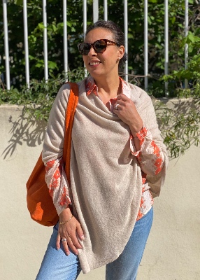 Chemise imprimée Nana orange