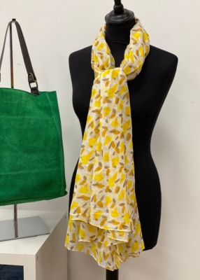 Foulard  imprim ptales, frais en coton 