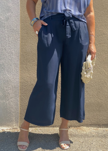 Pantalon fluide marine Mattia 