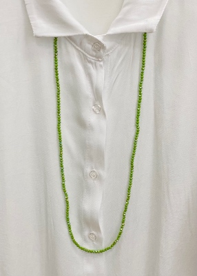 Sautoir perles de verre 50cm
