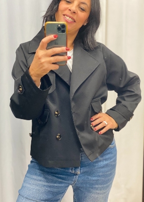 Veste Trench crop Wendy 