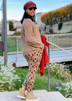 Pantalon  imprimé modèle Carlotta