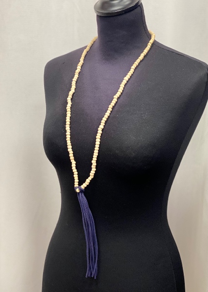 Sautoir perles de bois 