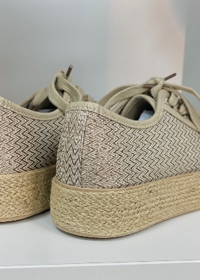 Baskets en toile Epi Taupe
