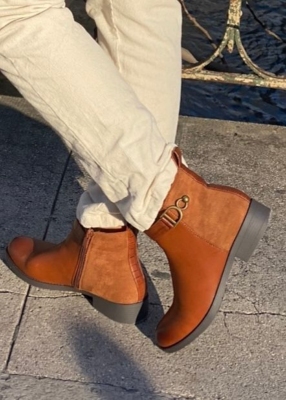 Bottines basses camel