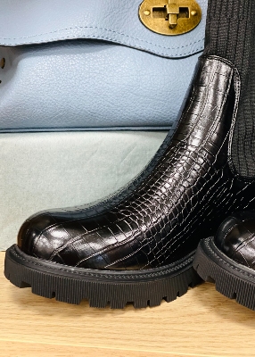 Bottines chelsea "croco"