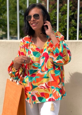 Blouse colorée Fluide Olga