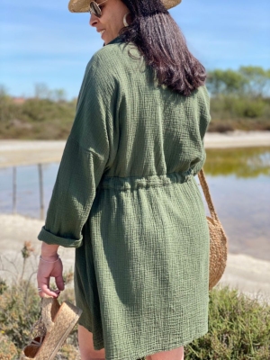 Robe Sandy, gaze de coton 