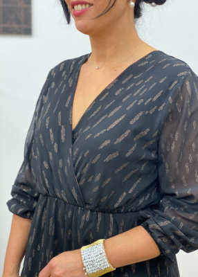 Robe etincelle imprimé doré 