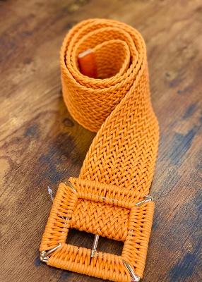 Ceinture unie  boucle carre
