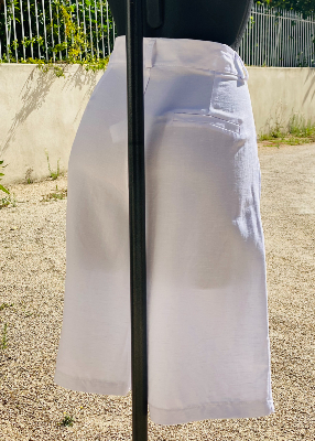 Short viscose et lin blanc Remo 