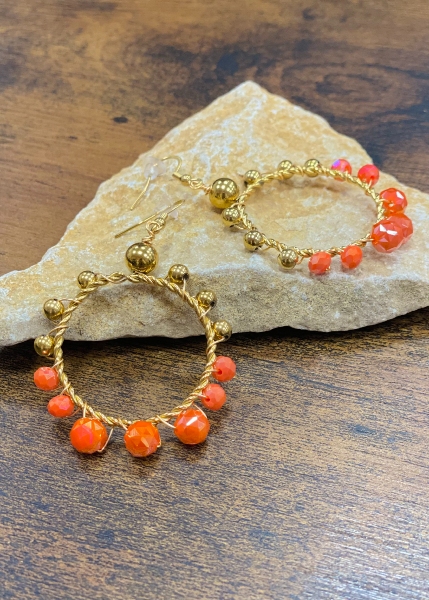 Boucles d'oreilles ronde grosses perles