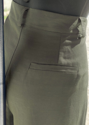 Short viscose et lin  kaki    Remo 