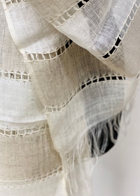 Foulard en lin, modèle Pervenche