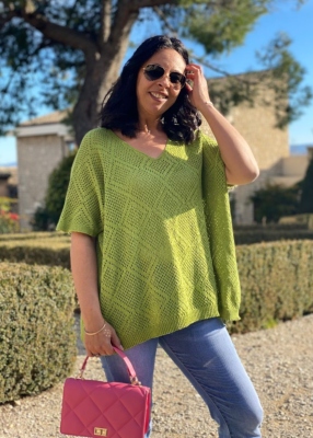 Pull original maille ajourée Jana 