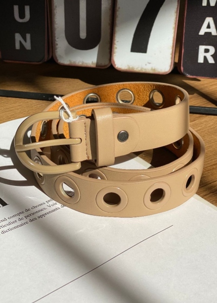 Ceinture à œillets Café