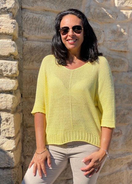 Top Lova maille fine ajourée