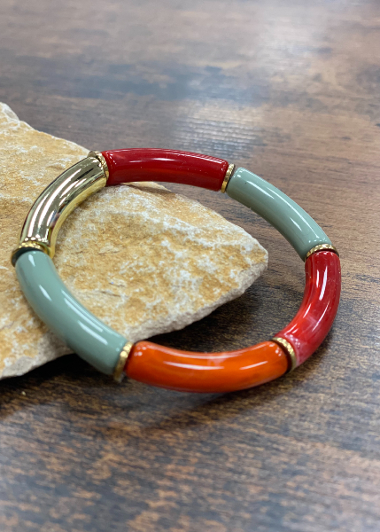 Bracelet petites perles tubes 