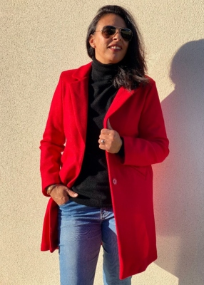 Manteau Naelle Rouge