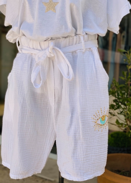 Short Laly  gaze de coton 