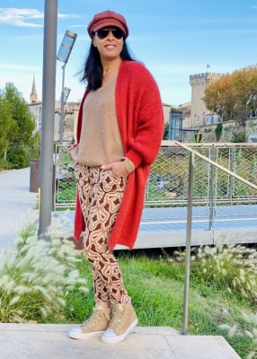 Pantalon  imprimé modèle Carlotta