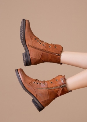 Bottines hautes camel 