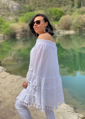Chemise romantique modèle Dorine