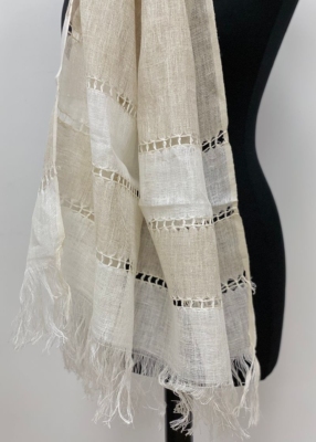 Foulard en lin, modèle Pervenche