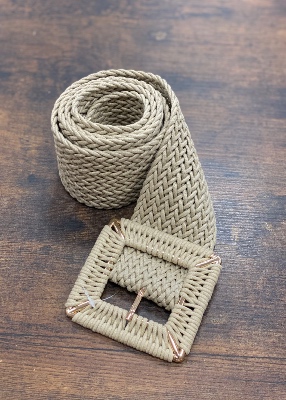 Ceinture unie  boucle carre