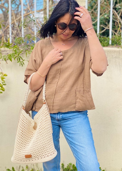 Panier souple macramé defile