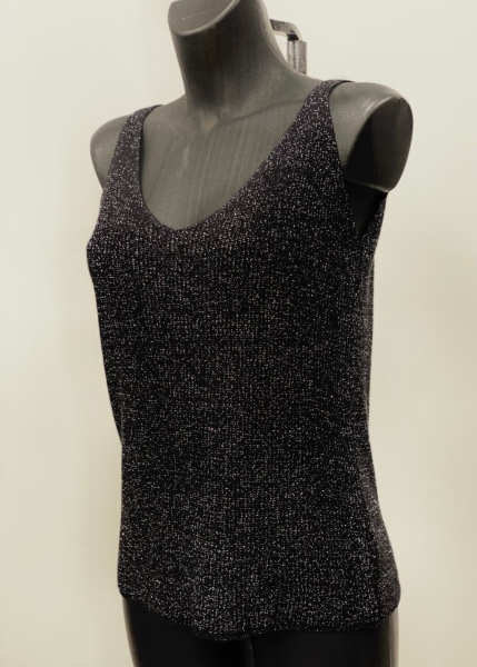 Top sans manche à paillettes 