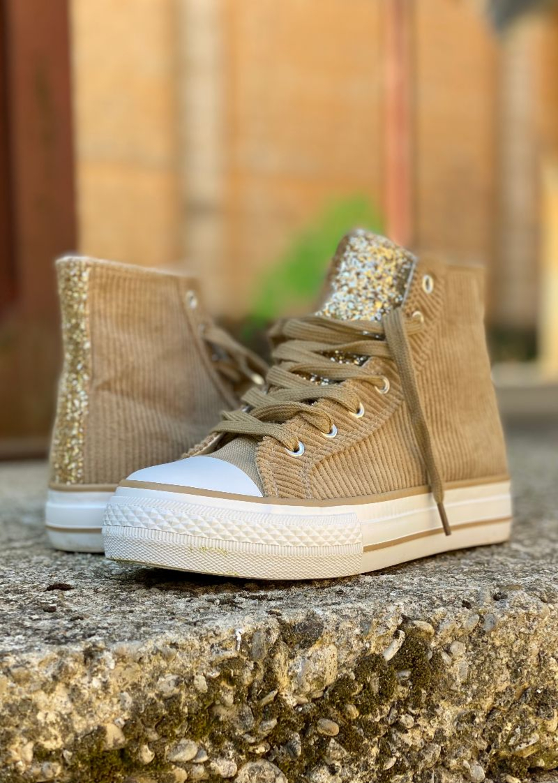 Baskets Compensées Camel - Marque Axelia, Pointure 39 - Neuves Avec Emballage