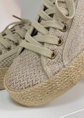 Baskets en toile Epi Taupe