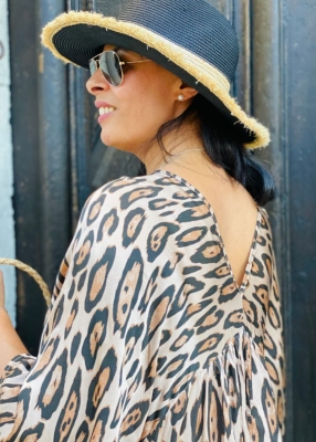 Robe longue Athena  léopard