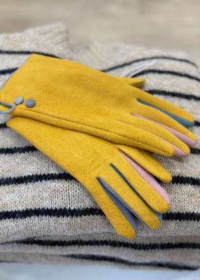 Gants bicolores