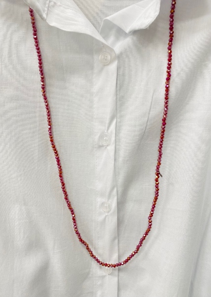 Sautoir perles de verre 50cm