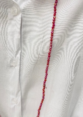 Sautoir perles de verre 50cm