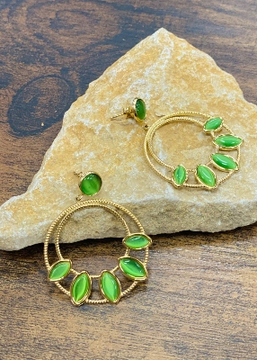 Boucles d'oreilles anneaux ptales