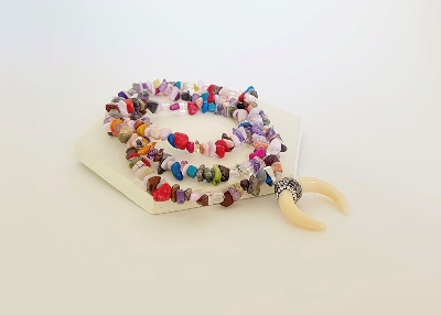 Collier sautoir multicolore