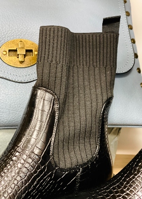 Bottines chelsea "croco"