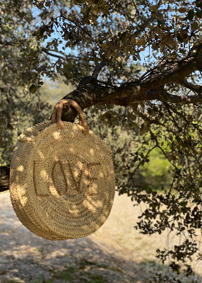 Panier rond modèle "Love"