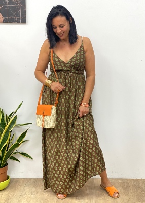 Robe fluide Marion marron