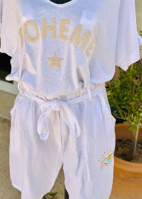 Short Laly  gaze de coton 