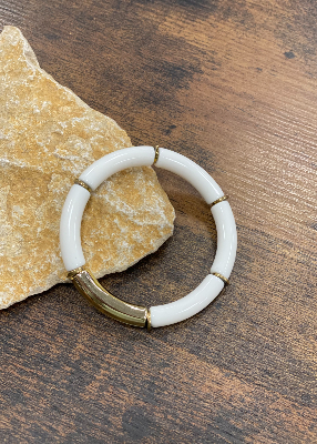 Bracelet petites perles tubes 