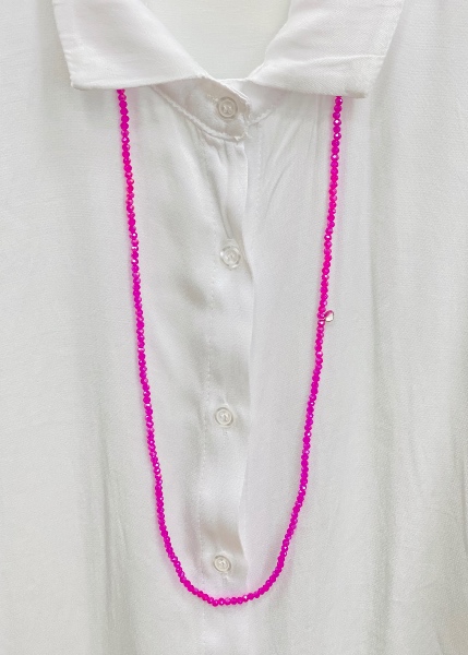 Sautoir perles de verre 50cm