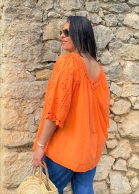 Blouse  April en broderie anglaise  